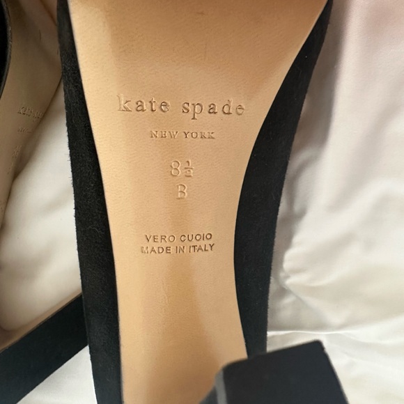 Kate Spade Suede Black Pumps size 8.5 - Picture 4 of 6